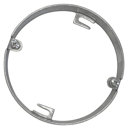 SOUTHWIRE Box Extension Ring, Box Extension Accessory, Galvanized Steel, Round Pan Box 57111